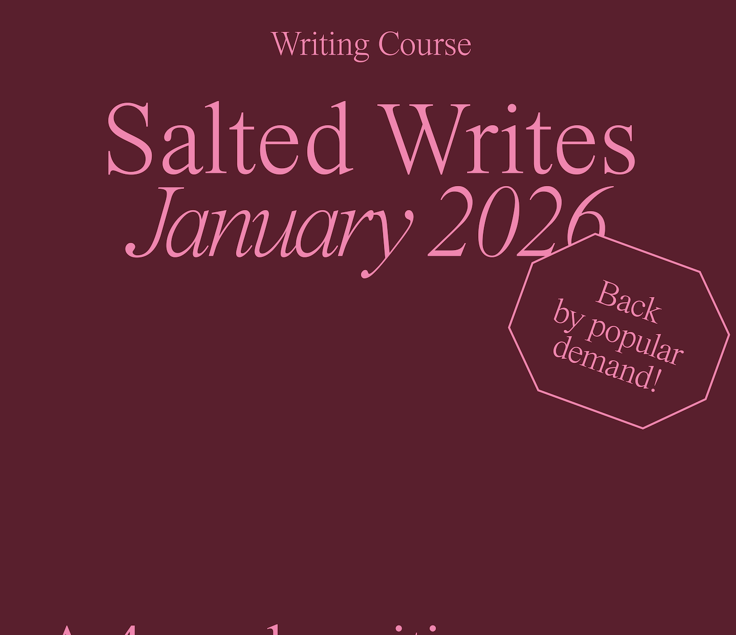 Salted Writes - January 2026