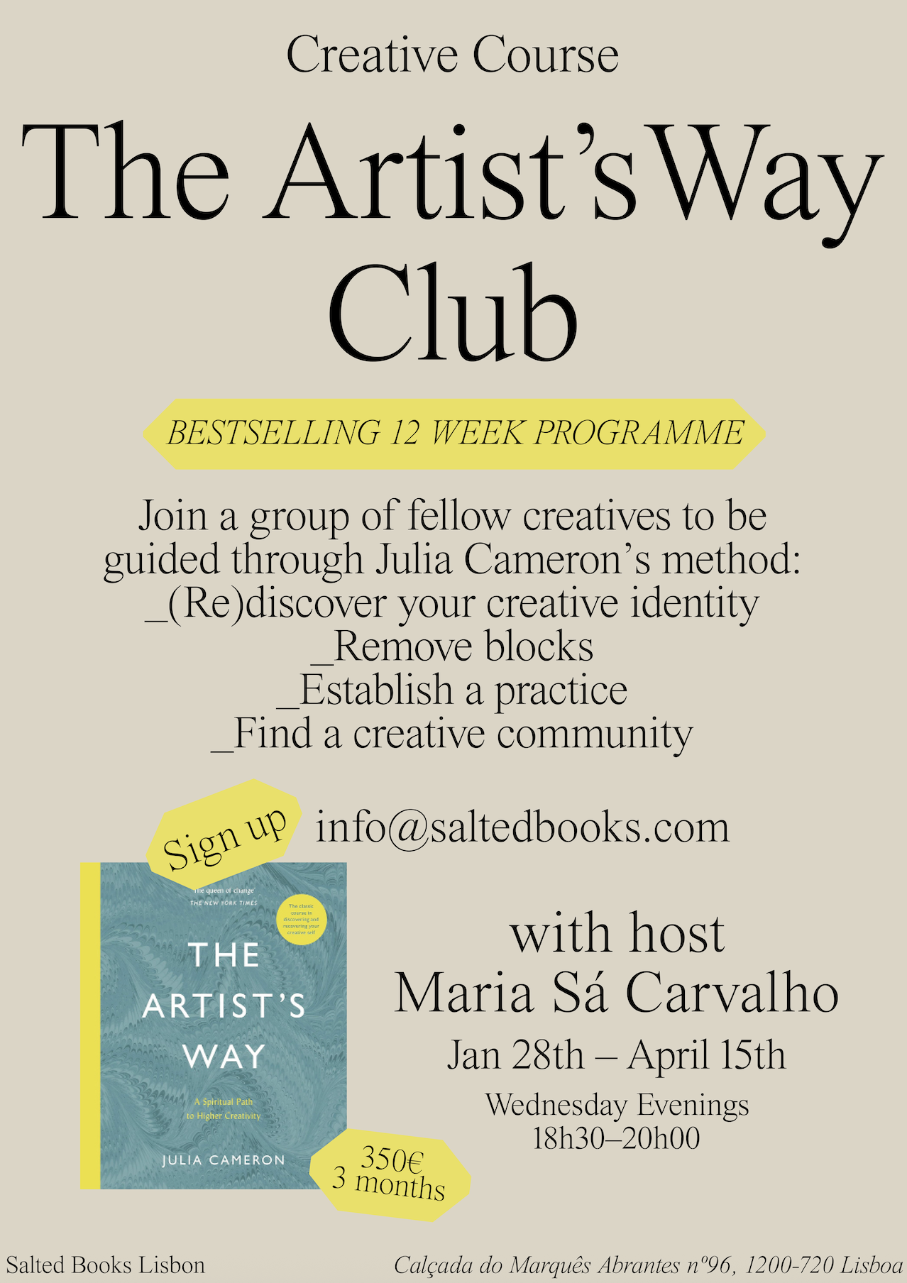 ARTIST'S WAY CLUB 1st Edition (ONLINE)