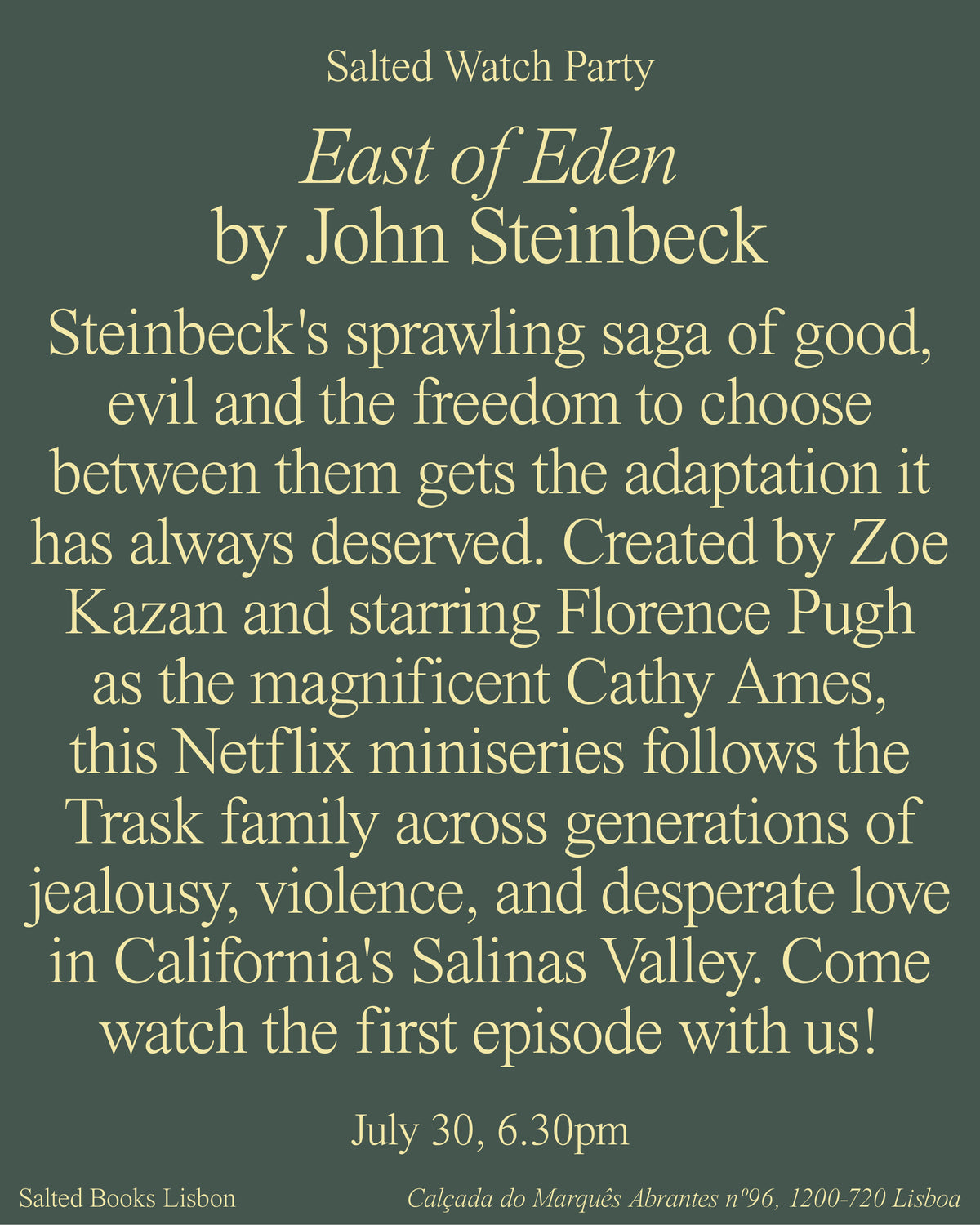 East of Eden — Screening Episode #1