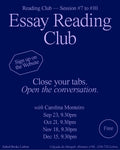 Essay Reading Club — September to December
