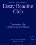Essay Reading Club - Session #1