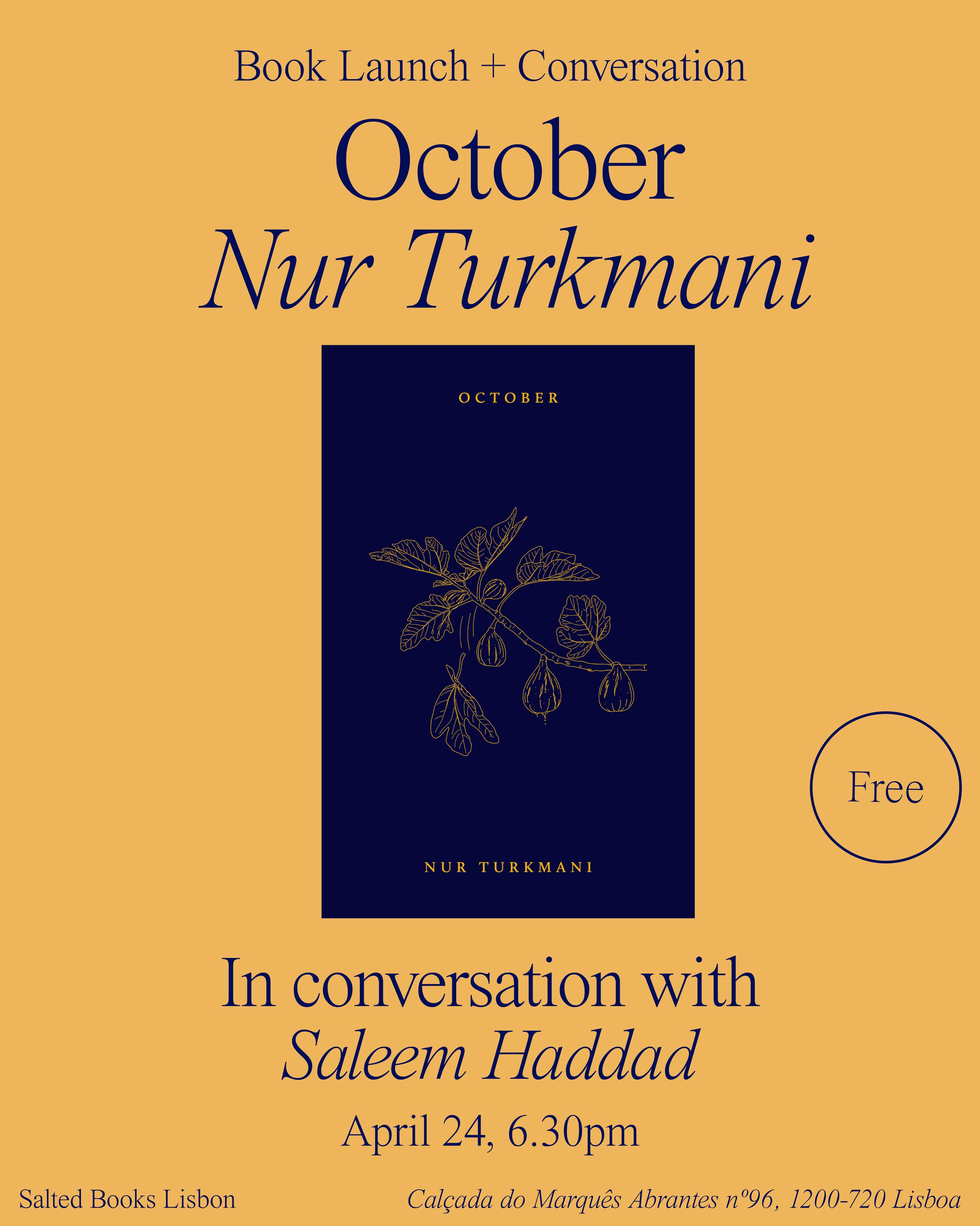 Book Launch + Conversation — October