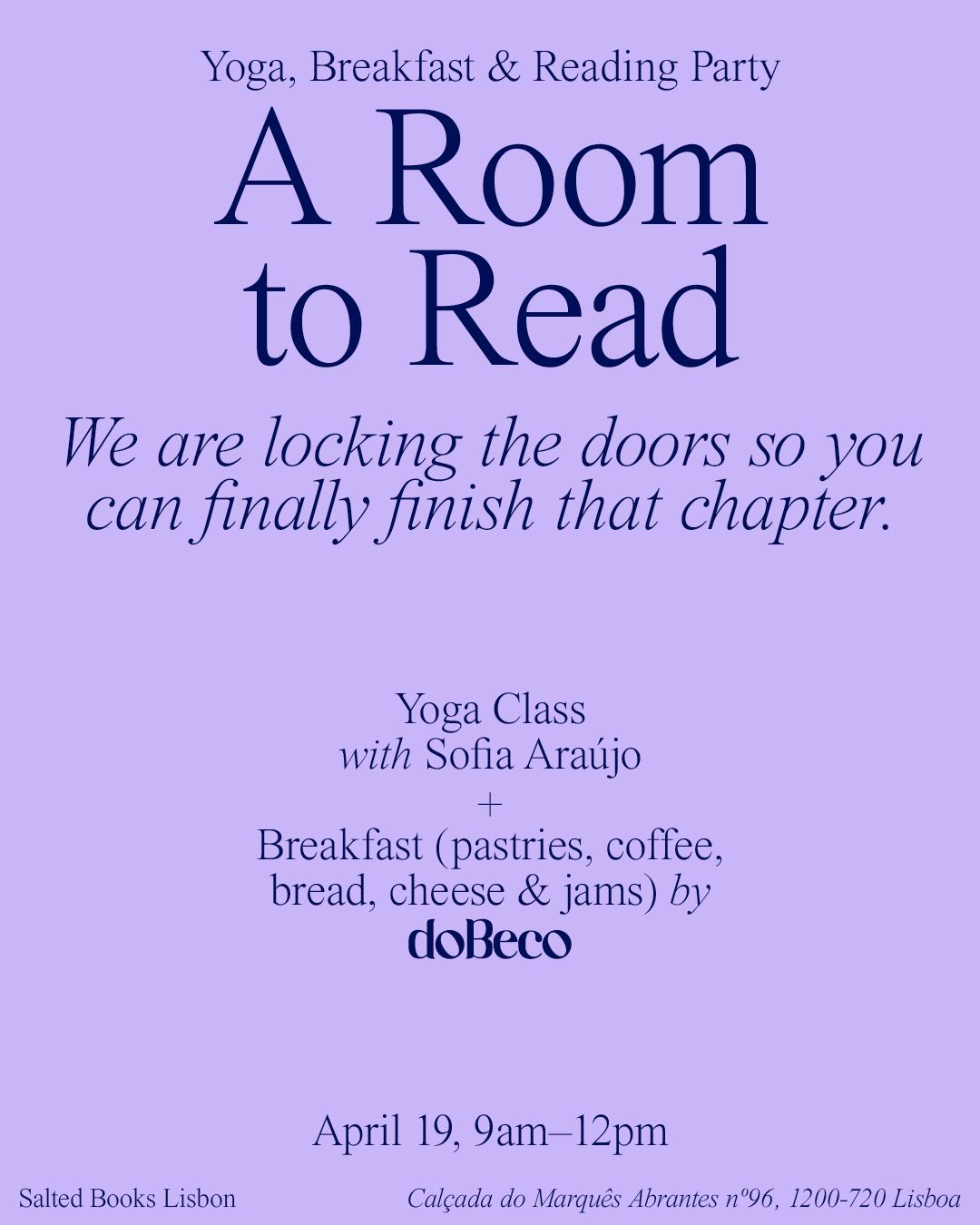 A Room to Read (April Edition)