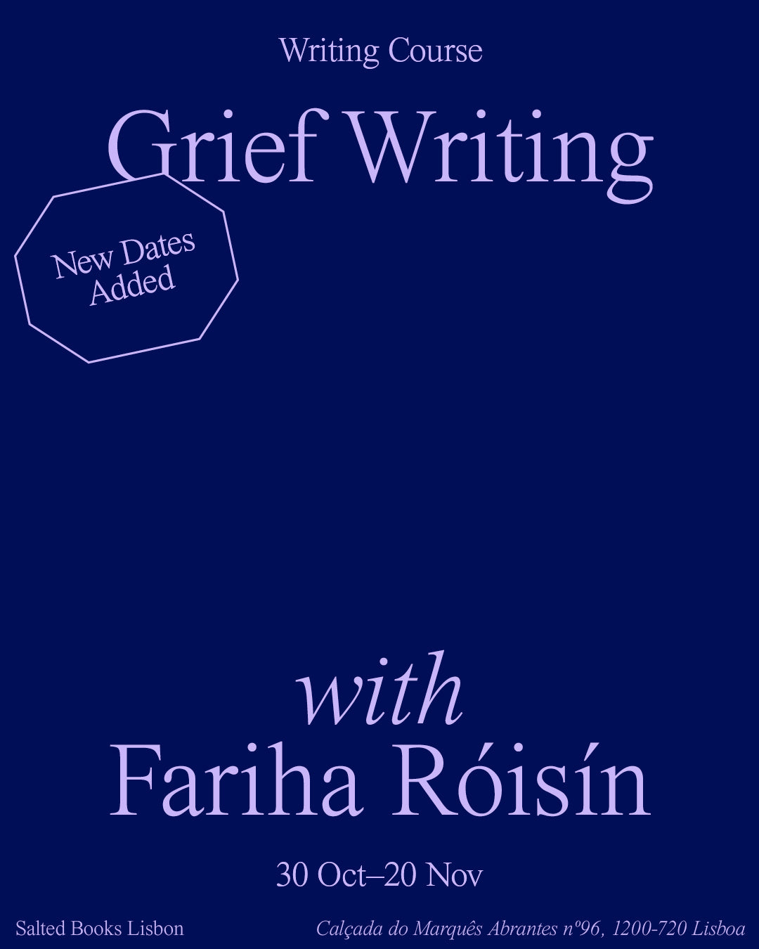 Grief Writing — with Fariha Róisín